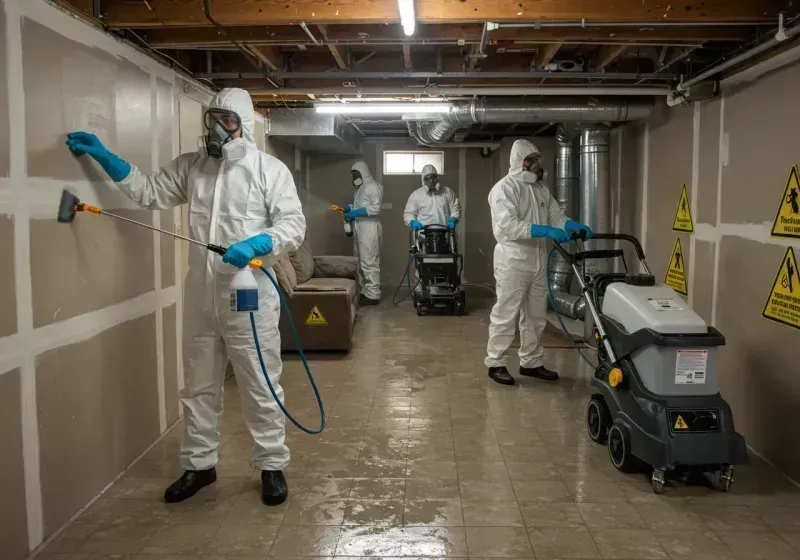 Basement Moisture Removal and Structural Drying process in Cape Canaveral, FL